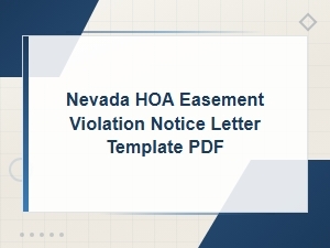 Nevada Hoa Easement Violation Notice Letter Template